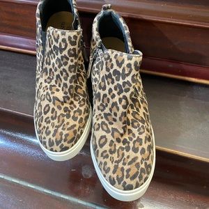 Susina leopard wedge sneakers